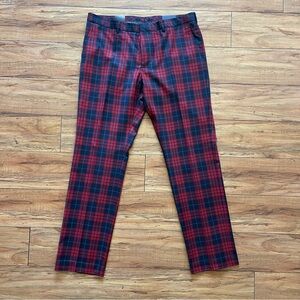 NWTG TOMMY HILFIGER Mercer Slim Fit Regular Rise straight Leg Men Plaid Pants